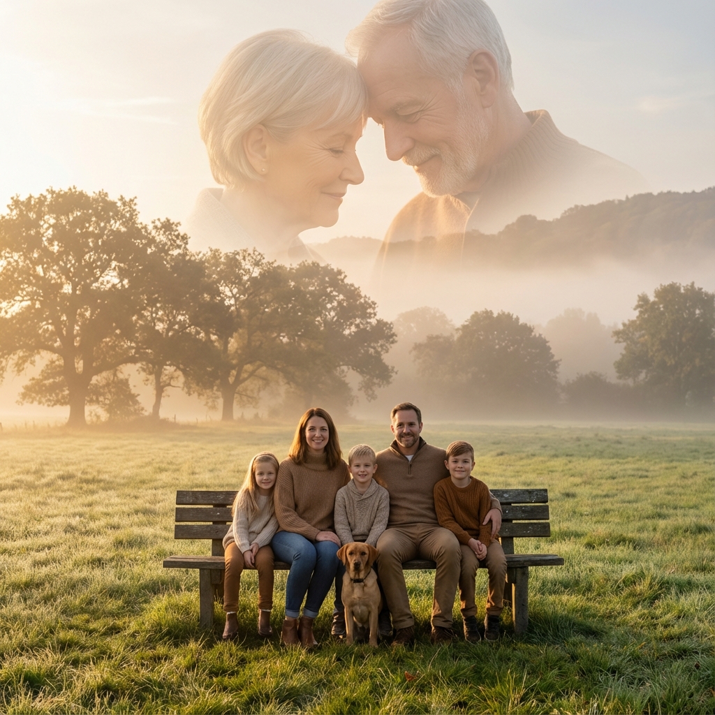 Portrait with lost loved one - incorporating deceased in family photos